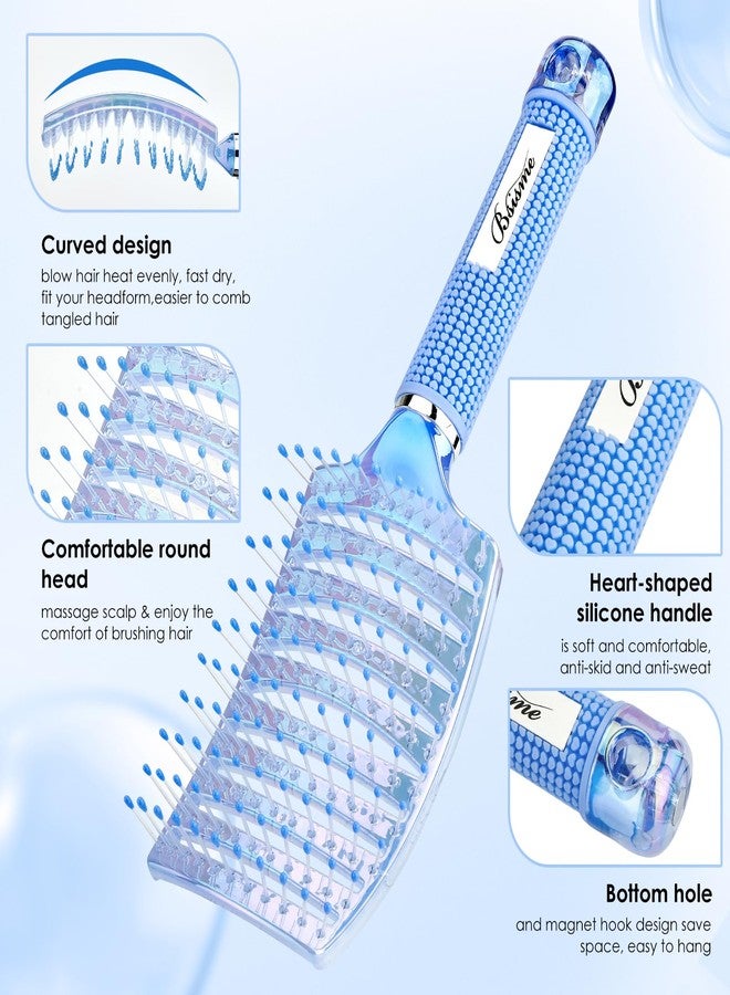 Bsisme Hair Brush for Women with Hair Clips, Professional Curved Vent Brush for Faster Blow Drying & Detangling, for Wet or Dry Curly, Thick, Fine Hair, Ideal Mothers Day, Birthday, Christmas Gift for Her - Image 2
